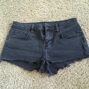 Topshop dark grey jean shorts Size 4